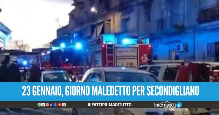 Incendio in una palazzina a Secondigliano, 3 persone ustionate