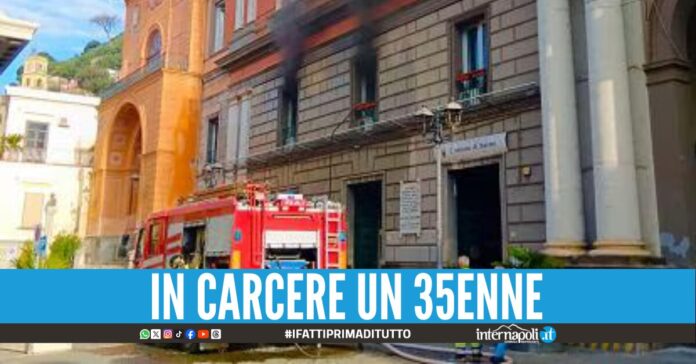 Arrestato per aver appiccato il fuoco al Comune di Sarno pretendeva un sussidio economico