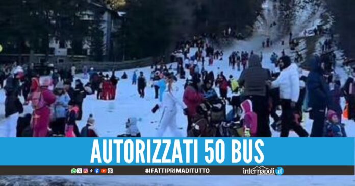 Attesi 5mila turisti campani a Roccaraso i primi bus sono già arrivati