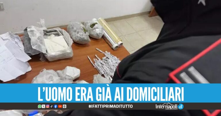 Blitz a Cardito, presi coniugi spacciatori in casa con quasi 2 Kg di droga
