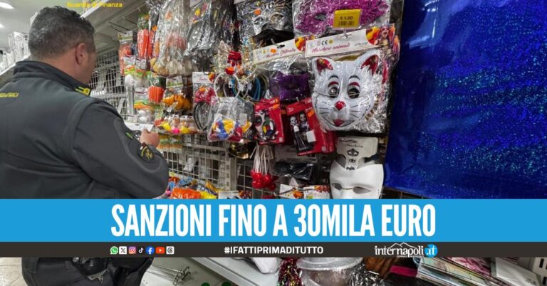 Carnevale sicuro in Campania, blitz nei negozi: sequestrati oltre 45mila prodotti