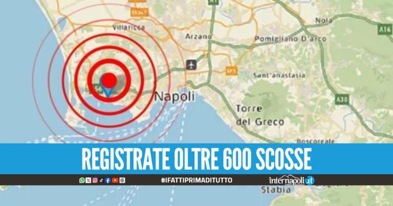 Continua lo sciame sismico ai Campi Flegrei, questa notte due scosse di magnitudo 3 e 3.1