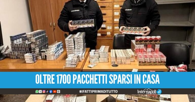 Un "market" delle sigarette di contrabbando in casa, arrestati marito e moglie ad Aversa