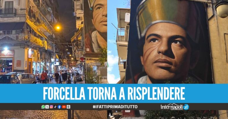 Il murale di San Gennaro torna a risplendere, restaurata l'opera di Jorit a Forcella a Napoli