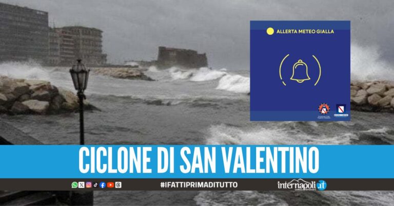 San Valentino sotto la pioggia a Napoli e in Campania, la Protezione Civile emana l'allerta meteo