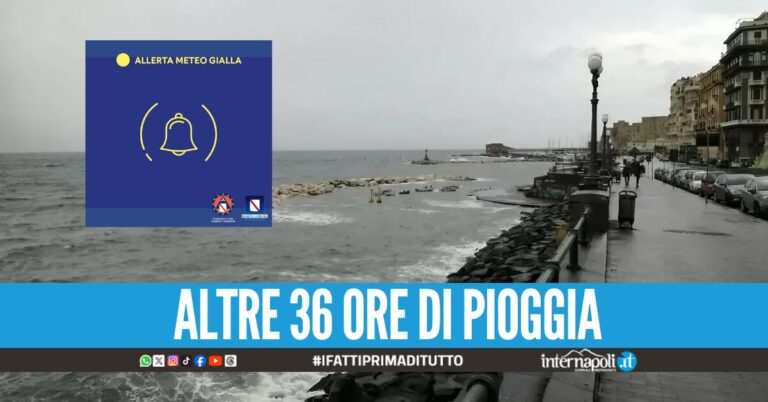 Napoli e la Campania ancora braccate da piogge e temporali, prorogata l'allerta meteo