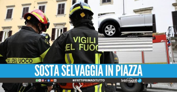 Un'anziana aveva parcheggiato l'auto in piazza Sant'Anna a Caserta in divieto di sosta bloccando il passaggio di un mezzo dei Vigili