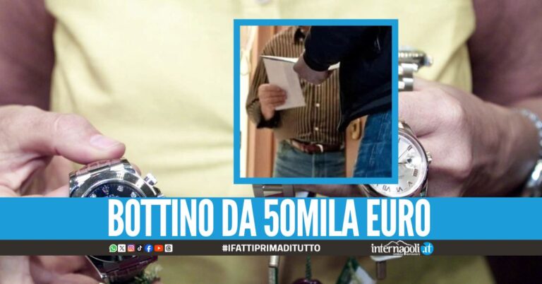 Ruba 40 orologi da taschino e 2 Rolex, preso truffatore a Scampia