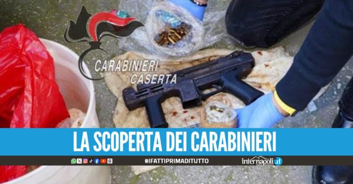 Mitra e munizioni nascosti in un secchio, arrestato 56enne nel Casertano