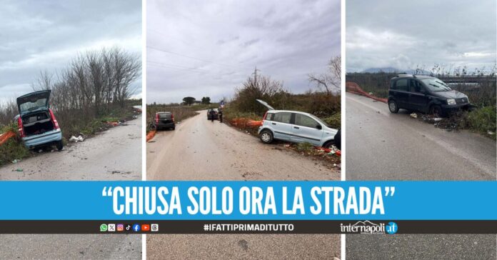 Rifiuti e sterpaglie sulla carreggiata, incidenti sull'Asse Mediano a Pomigliano