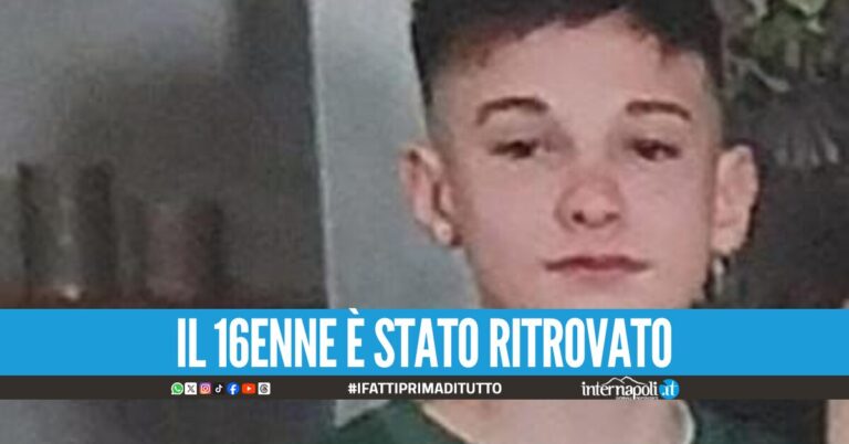Sospiro di sollievo ad Avellino per Giovanni, il 16enne è stato ritrovato