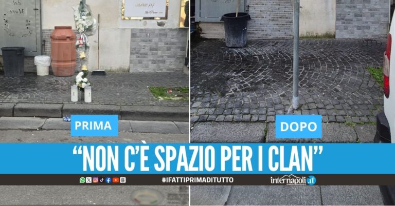 Ucciso dalla camorra a Torre Annunziata, rimosso l'altarino dedicato a Fasano