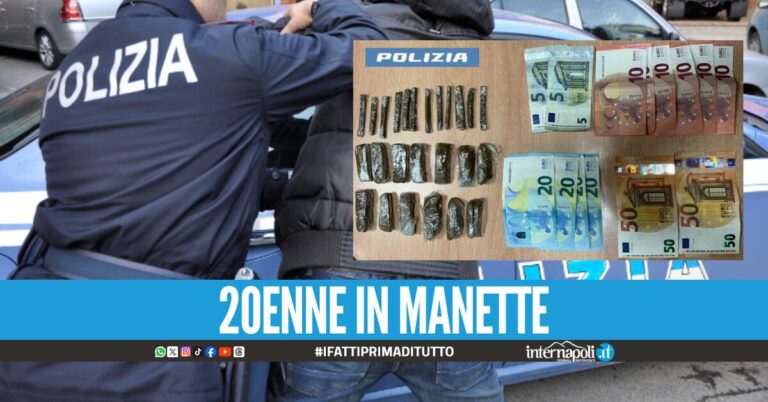 Vede i poliziotti e scappa, addosso aveva droga e contanti: arrestato al Rione Traiano
