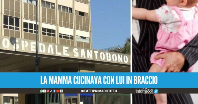 Bambino di 2 anni ustionato dall'olio bollente, corsa al Santobono