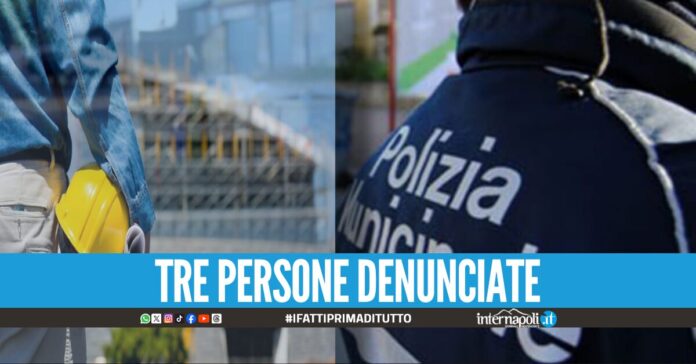 Blitz in 3 cantieri ad Arzano, fuggi fuggi all'arrivo degli agenti: sanzioni per 60mila euro