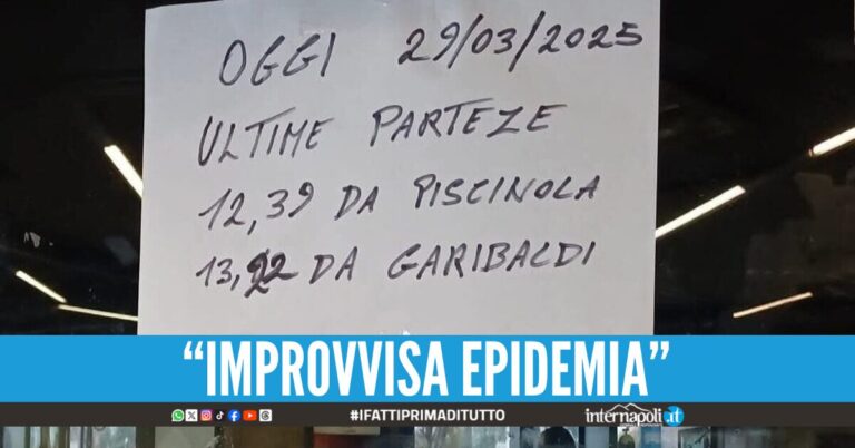 Boom di malattie tra i lavoratori Anm la metro Linea 1 chiude a ora di pranzo