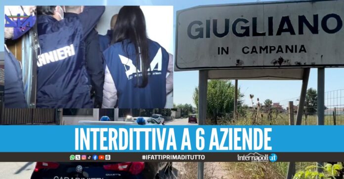 Camorra e imprese a Giugliano, stop 6 aziende bar, ristorante, edilizia, bevande e sala giochi