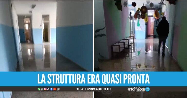 Raid nel nuovo asilo nido a Torre Annunziata, ladri via con water e rubinetti dai bagni