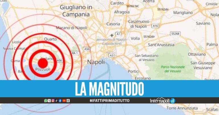 Trema la terra a Napoli e provincia, forte scossa di magnitudo 4.4 nella notte