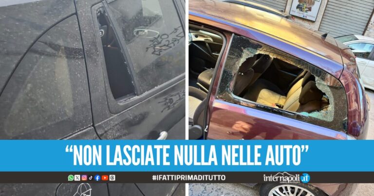 Secondigliano in ostaggio dei malviventi, auto ferme in strada distrutte e saccheggiate