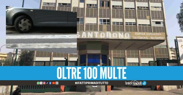 Sosta selvaggia nei pressi all'ospedale Santobono, raffica di multe