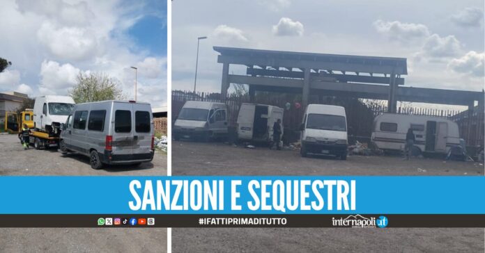 Giugliano, sgomberato il campo rom vicino al mercato ortofrutticolo