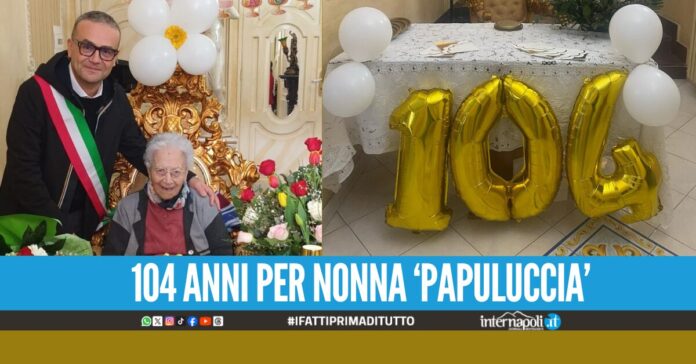 Grande festa a Crispano per nonna Papiluccia, ha compiuto 104 anni