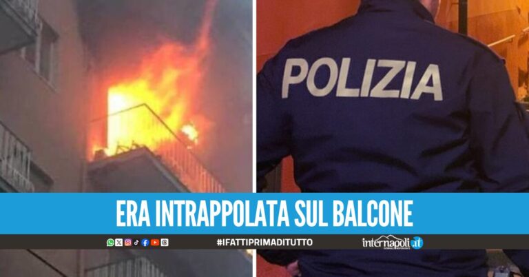 Incendio in un appartamento a San Giorgio a Cremano, donna salvata dagli agenti