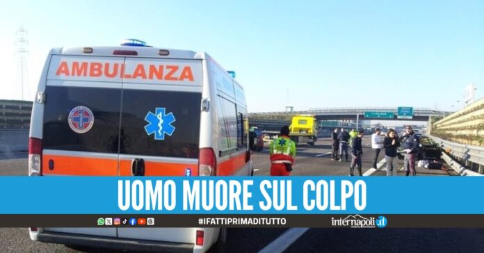 Incidente mortale sulla Napoli-Canosa, auto travolta prima dello svincolo