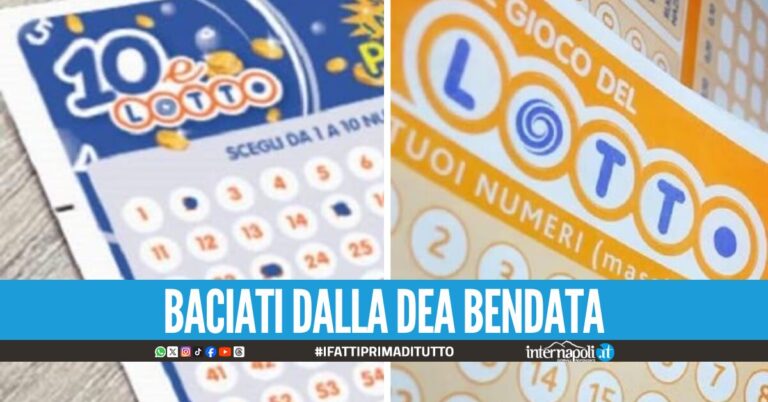 Lotto e 10eLotto, vinti 100mila euro in Campania: festa anche a Napoli e Mugnano