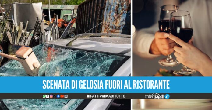 Pozzuoli, vede l'ex a cena con la nuova fidanzata e gli distrugge l'auto
