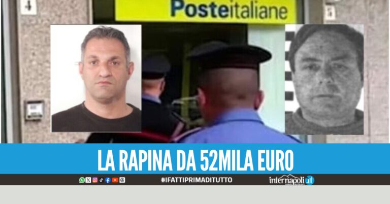 Rapina da 52mila euro all’ufficio postale della banda di Giugliano, un assolto e due condannati