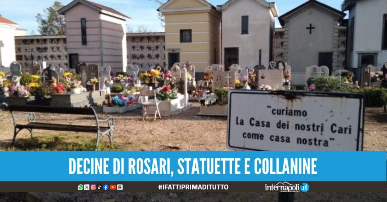 Saccheggia le tombe del cimitero di Palma Campania arrestato un 42enne