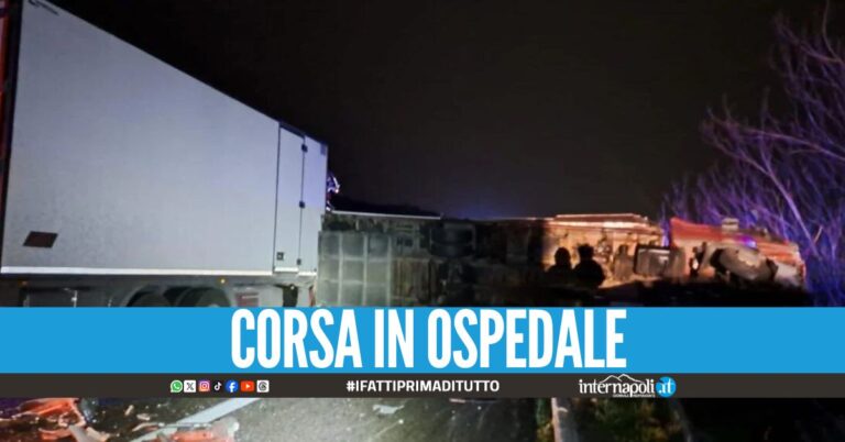Scontro tra camion in Autostrada, 4 feriti nel Salernitano