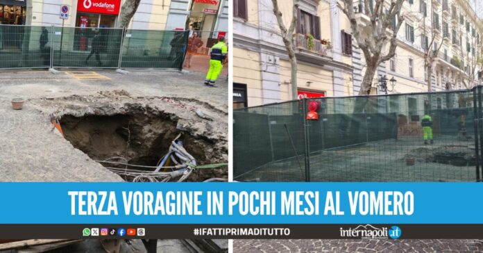 Voragine in via Scarlatti, ripristinata l'acqua in zona ma i residenti sono preoccupati Abbiamo paura