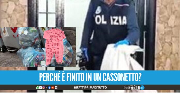 neonata acerra pigiamino cassonetto