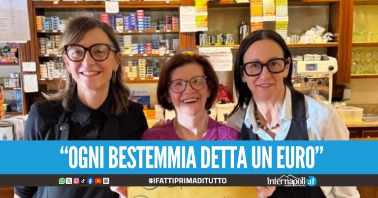 Bar di Treviso contro le bestemmie. In foto la titolare con le due figlie