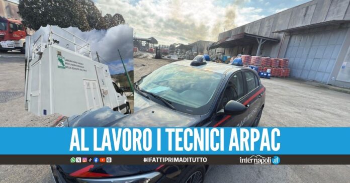 Spento l'incendio della Chimpex, scatta l'indagine sul rogo a Caivano