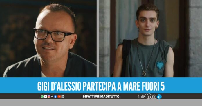 Gigi D'Alessio partecipa a Mare Fuori 5 nell'ultima puntata della stagione e parla con Cardiotrap