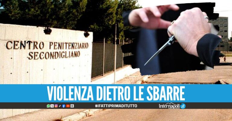 Follia nel carcere di Secondigliano, tentato di accoltellare gli agenti con una lama