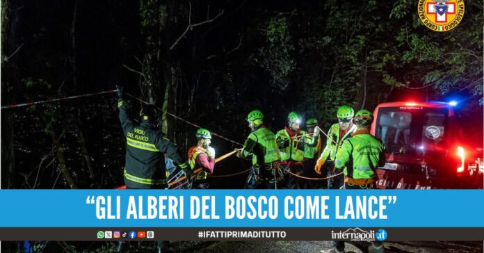 I soccorritori della tragedia del Faito: 