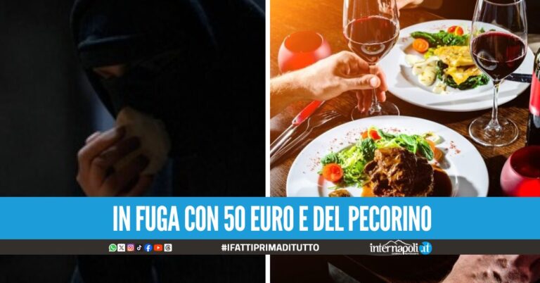 Ladro affamato in un ristorante di Battipaglia, cena con la mozzarella prima di fuggire