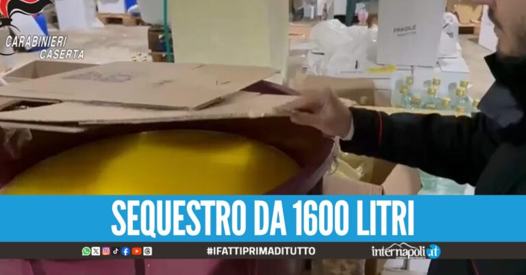 Scoperta distilleria clandestina ad Aversa, sulle bottiglie etichette false di noti marchi