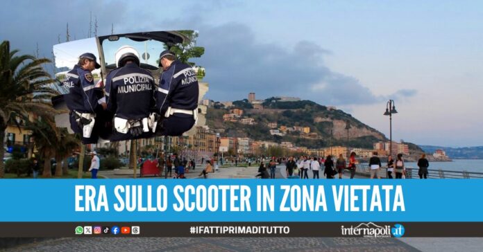 Si ribella alla multa e prende a colpi di casco la vigilessa, denunciato 24enne a Pozzuoli