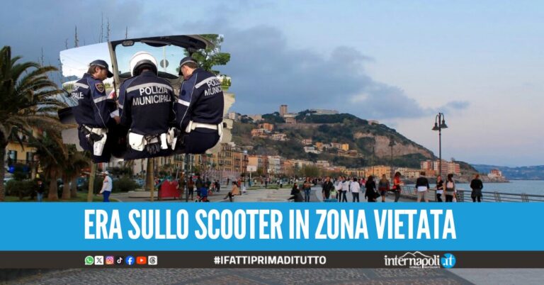 Si ribella alla multa e prende a colpi di casco la vigilessa, denunciato 24enne a Pozzuoli