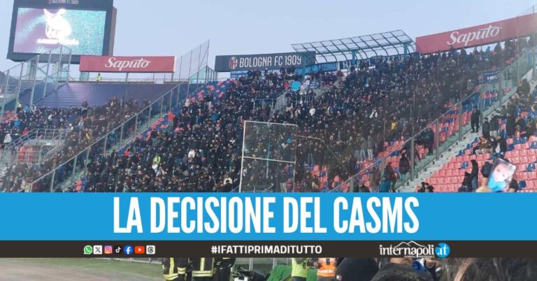 Napoli punito per gli scontri di Bologna, trasferta di Monza vietata ai tifosi azzurri
