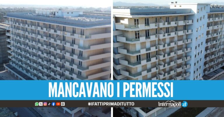 Abusivismo edilizio al Villaggio Coppola, sequestrato intero condominio da 25 milioni di euro