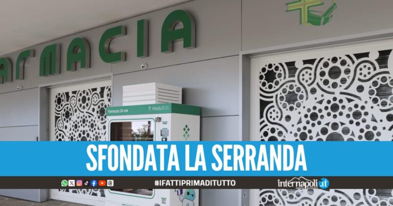 Assalto in farmacia nella notte a Giugliano, ladri via con la cassa