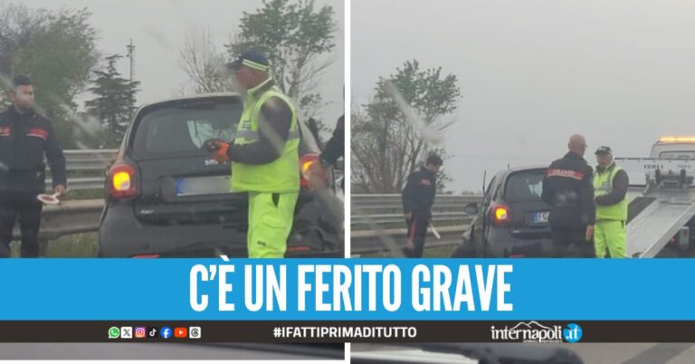 Incidente sulla Nola-Villa Literno, Smart finisce nel guard rail dopo lo schianto