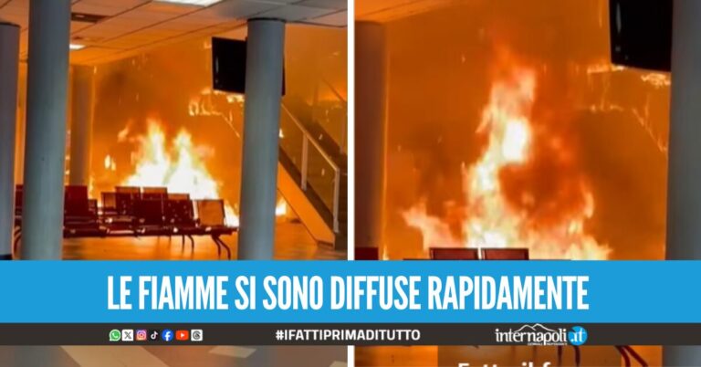 Grosso incendio all'ASL di Barra, evacuati pazienti e operatori